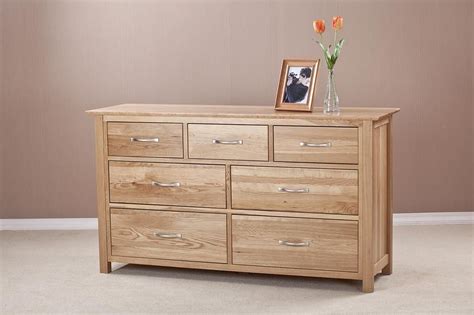 Devon Oak Wide Drawer Chest Fully Assembled Oak World Oak