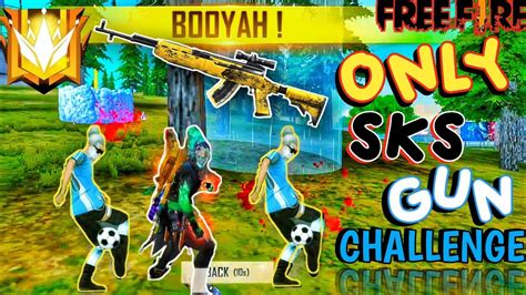 Only SKS Gun Challenge Free Fire SKS Rank Gameplay Bcr Bro Gaming