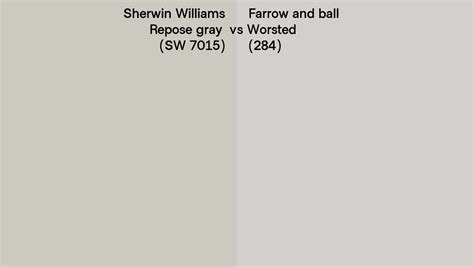 Sherwin Williams Repose Gray Sw 7015 Vs Farrow And Ball Worsted 284 Side By Side Comparison