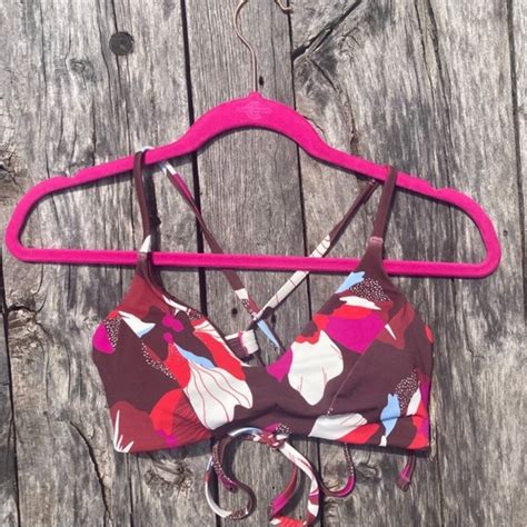 Athleta Swim Athleta Hero Bloom Decadent Chocolate Triangle Bikini
