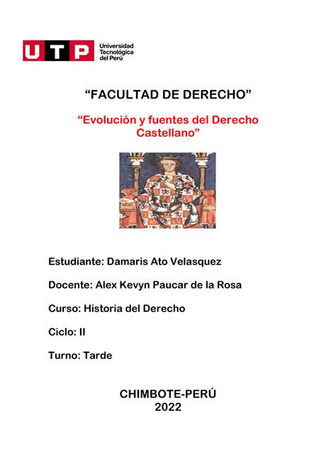 S13 evolución y fuentes del derecho castellano FACULTAD DE DERECHO