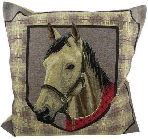 Mars More Gobelin Paard Sierkussen 45x45 Cm Multicolour Bol