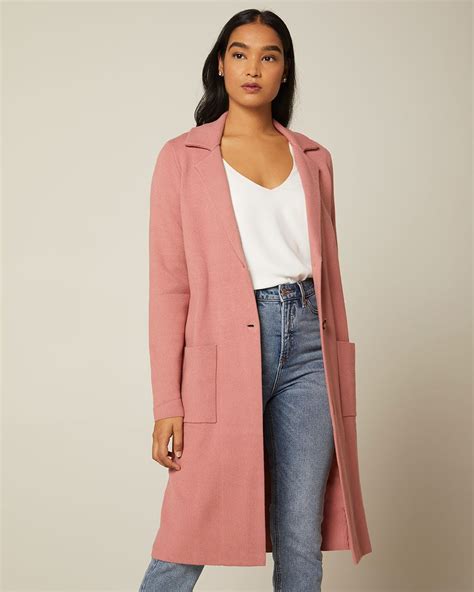 Long Solid Sweater Coat Rwandco