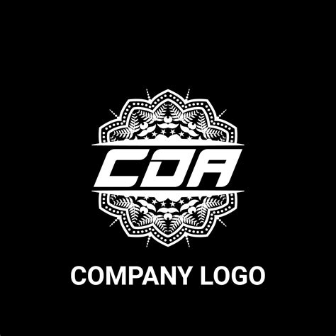 CDA letter royalty mandala shape logo. CDA brush art logo. CDA logo for a company, business, and ...