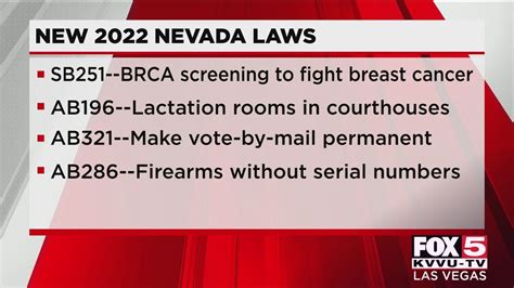 Several New Nevada Laws Start Jan 1 Youtube