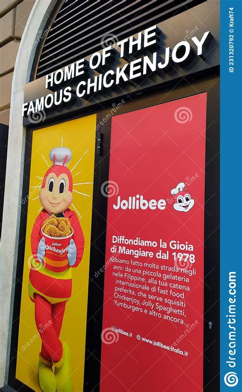 Ventana De Una Rama Romana De La Cadena De Comida Rápida Jollibee