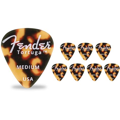 Fender Shape Tortuga Ultem Guitar Picks Pack Tortoise Shell