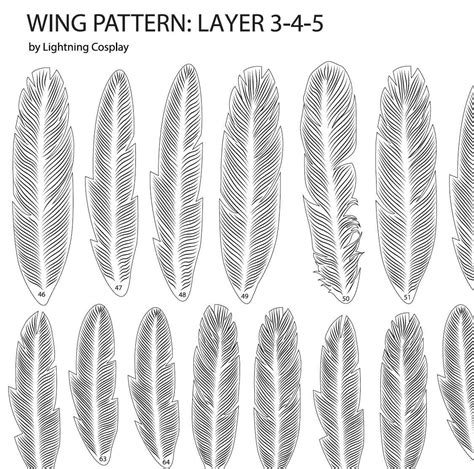 Wing Feather Patterns Lightning Cosplay Costumes Accessories