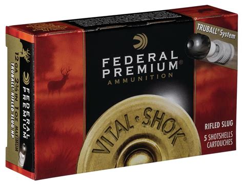 Federal Premium Vital Shok Rifled Slugs 12ga 2 34 Max 1oz Truball