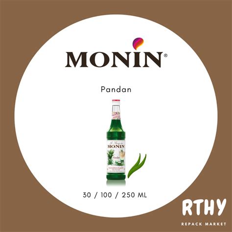 Jual Monin Pandan Syrup Repack 30 100 250 Ml RTHY Shopee Indonesia