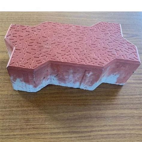 Red Concrete Zig Zag Paver Block Dimensions X X Mm