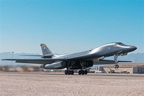 B-1B from Ellsworth AFB takes off from Nellis during a Red Flag some ...