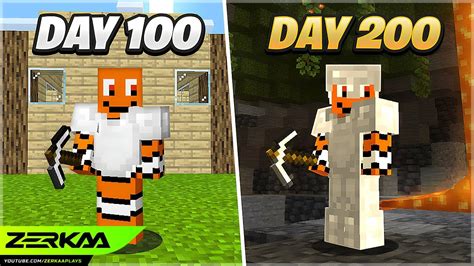 I Survived 200 Days In HARDCORE Minecraft YouTube