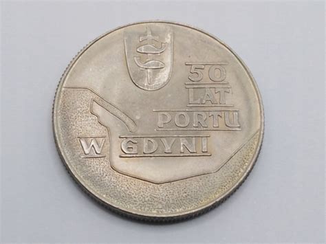 Moneta 10 złotych 1972 Polska 50 lat portu w Gdyni 13323673264