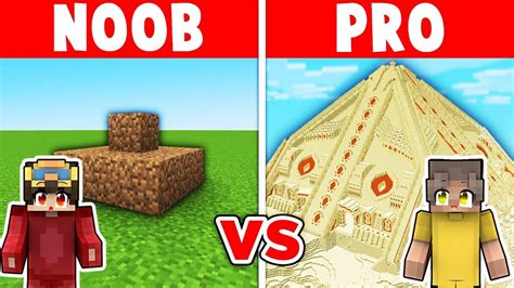 NOOB VS PRO PİRAMİT YAPI KAPIŞMASI Minecraft YouTube