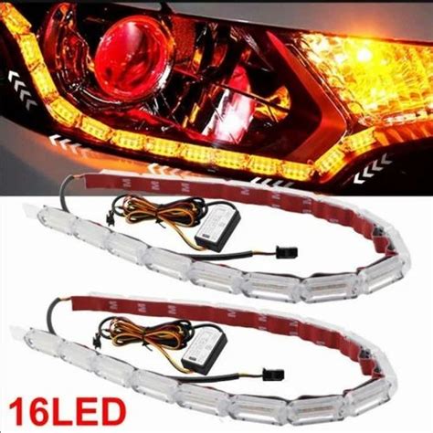 Flexible Crystal Tears Led Strip Light Car Headlight Drl Daytime