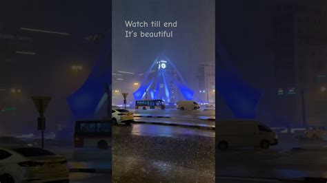 Dubai Rain At Clocktower Roundabout Shorts Dubai Rain Beautiful