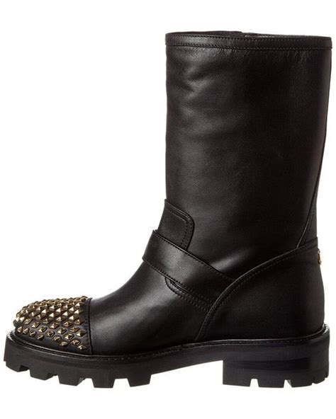 Jimmy Choo Biker Ii Leather Boot In Black Lyst