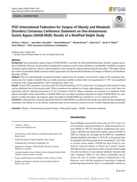 Ifso International Federation For Surgery Of Obesity And Metabolic