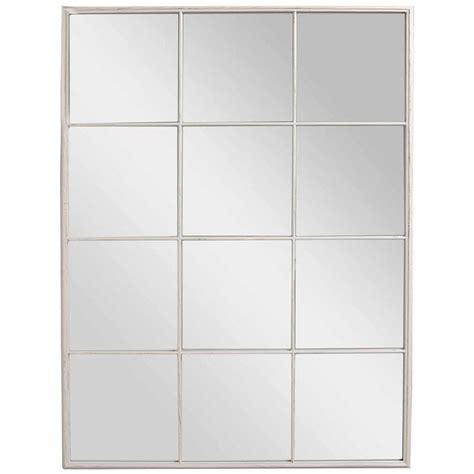 Charles Bentley Large White Industrial Garden Mirror 130 X 95cm Wilko