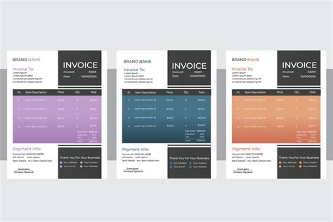 Invoice Design Template 29919305 Vector Art at Vecteezy