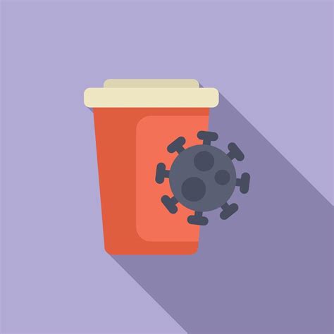 Graphic Of A Virus Atop A Takeaway Coffee Cup Symbolizing Health Risks