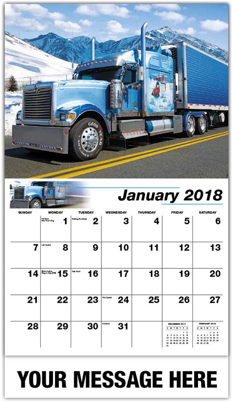 Custom Big Rigs 65¢ Business Promotional Wall Calendars