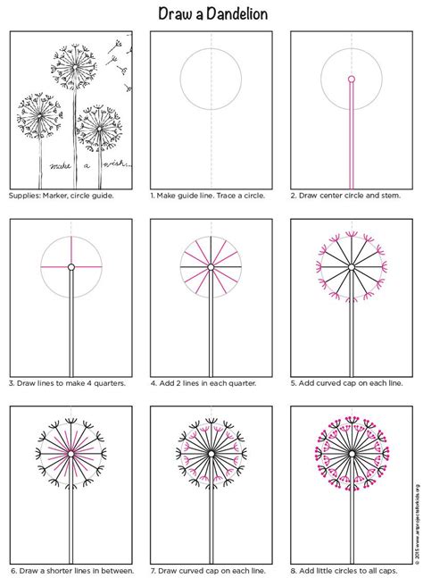 Practice Your Fine Marker Skills With This How To Draw A Dandelion