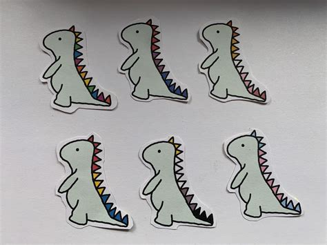 Lgbtqia Dinosaur Stickers T Rex Stickers Stickers Minimalist Summer