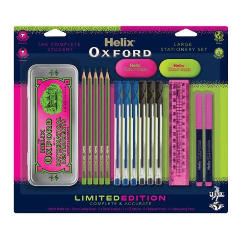 Oxford Clash Stationery Set Pink Ocado