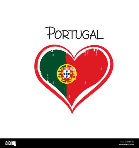 Portugal City Porto Horizontal Banner Lettering I Love Porto With Nacional Portuguese Flag And