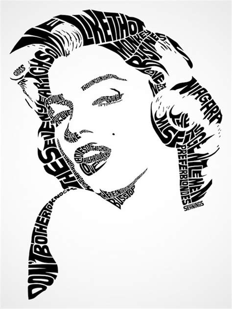 Amazing Typographic Portraits Of Celebrities Made Using Their Movie