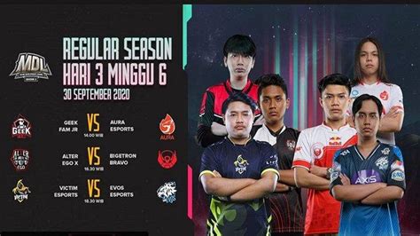 Jadwal MDL Season 2 Week 6 Day 3 Penentuan Papan Tengah Dan Bawah