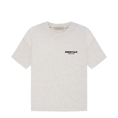 Essentials Tee Ss Light Oatmeal Area