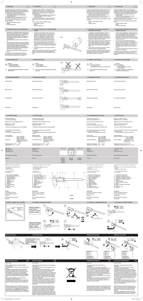 Mahr Mc Ewri Digital Caliper User Manual Usermanual