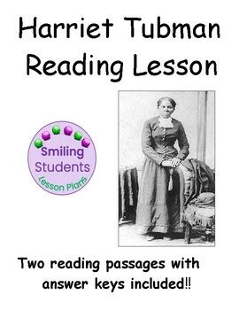 Harriet Tubman Activities Reading Comprehension Lessons TPT