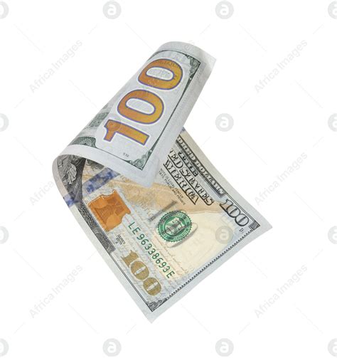 One Hundred Dollar Banknote On White Background American National