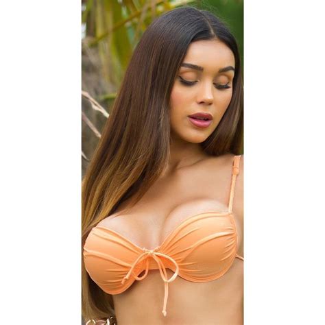 Koucla Damen B Gel Bikini Oberteil Ohne Polster Aprikot