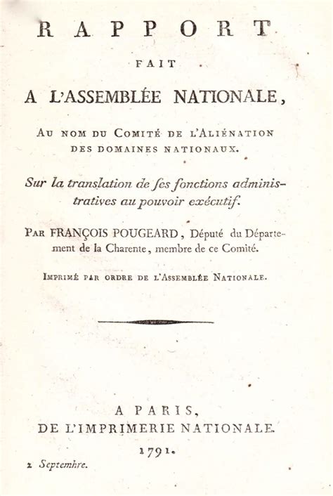 Rapport Fait L Assembl E Nationale Au Nom Du Comit De L Ali Nation