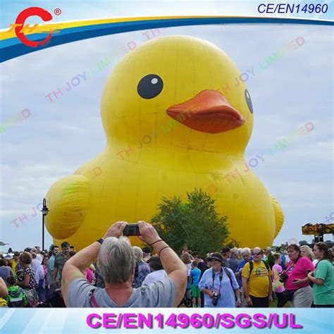 Pato amarillo inflable de 3m 8m de altura pato gigante de promoción