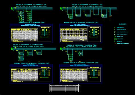 Cuadro De Cargas Y Diagrama Unifilar En Dwg 13928 Kb Librería Cad