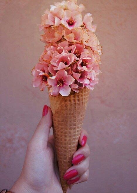 Flower Ice Cream Cone Ice Cream Flower Flower Cones Flower Ice