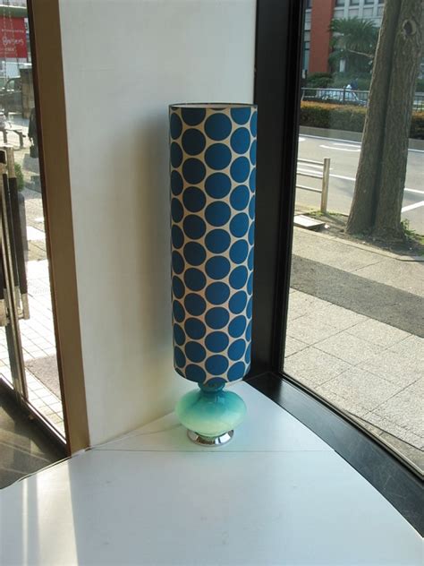 70 s Blue dot shade Glass base Lamp 北欧家具 ダニッシュ デンマーク家具 チーク ローズウッド