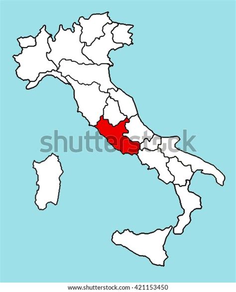 Latium Italy Map Stock Illustration 421153450 Shutterstock