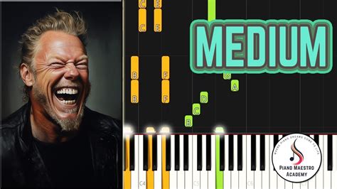 Metallica The Unforgiven Medium Piano Tutorial Intermediate Youtube