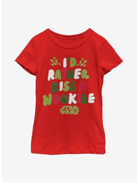 Star Wars Wookiee Kiss Youth Girls T Shirt Red Boxlunch