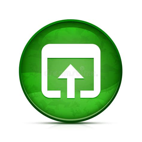 Open In Browser Icon On Classy Splash Green Round Button Illustration