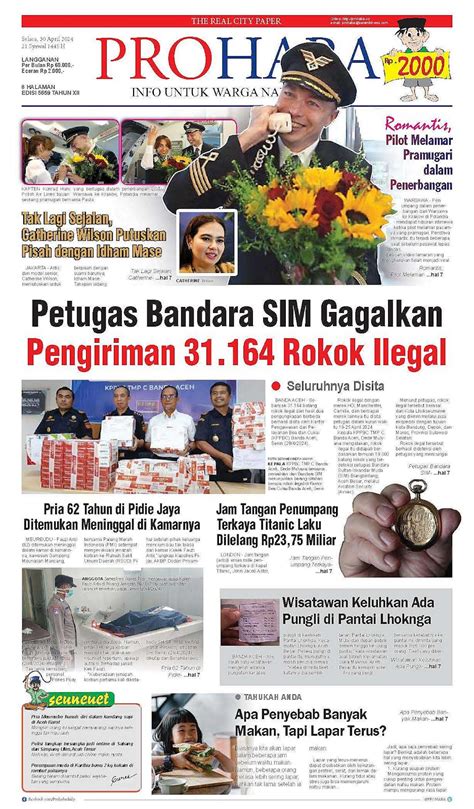 Prohaba Edisi Selasa April Prohaba Jejak Penerbitan Koran