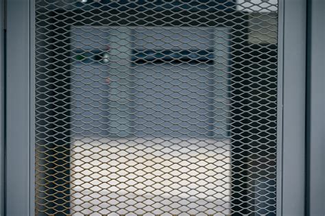 Grey Colored Wire Mesh Security Door Stock Photo Download Image Now