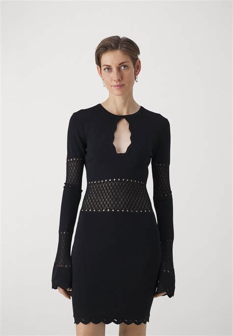 Patrizia Pepe ABITO - Neulemekko - nero/musta - Zalando.fi